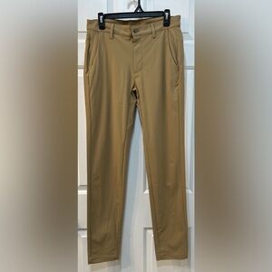 NEW Fabletics the Don 5-Pocket Trouser Pant Size 31x34 Slim Fit Brutalist Khaki